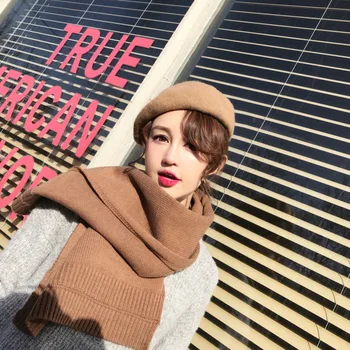 

Winter Pure Long Knitting Thickened Warm Scarf Female Fresh Student Lovers Hundred Rings Around The Neck
