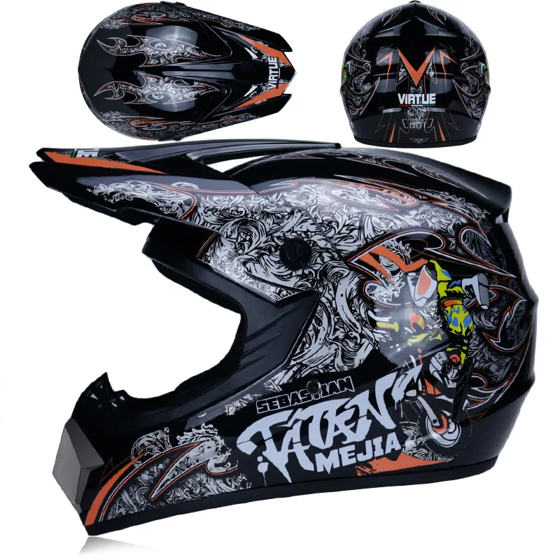 Профессиональный Гоночный Кроссовый шлем hors route Casque Moto Capacete Moto Casco внедорожный мультяшный детский мотоциклетный шлем - Цвет: C28