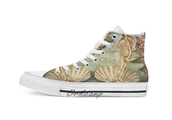 

Sandro Botticelli The Birth of Venus" 1 Custom Casual High Top lace-up Canvas shoes sneakers Drop shipping