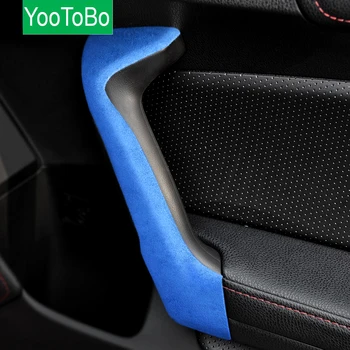 

Alcantara Suede Wrapping Car Inner Door Handle ABS Covers Armrest Panel Molding Trim Strips For Subaru BRZ Toyota 86 2013-2020