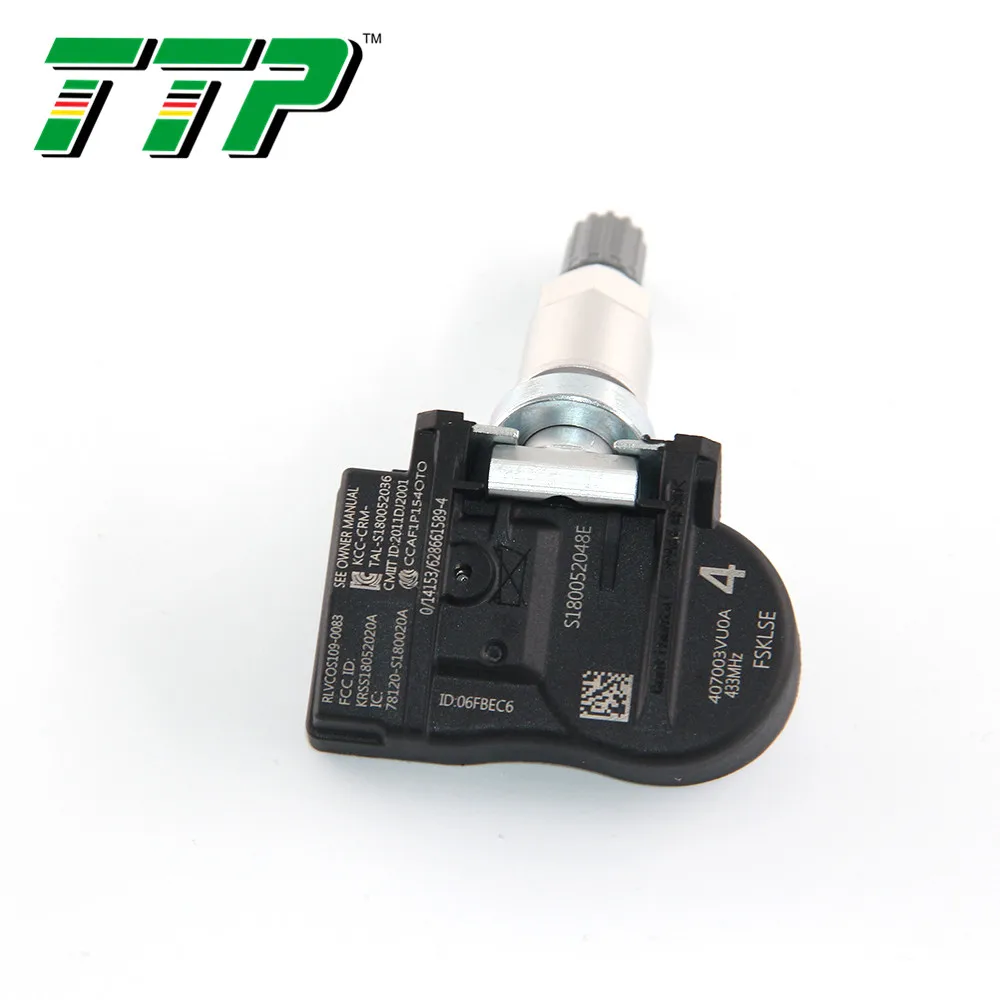 TTP 4 шт. 40700-3VU0A TPMS датчик давления в автомобильных шинах Система контроля клапанов 407003VU0A для Nissan NOTE QASHQAI TIIDA 433 МГц