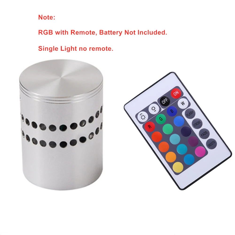 Modern Minimalist Spiral Hole Wall Light RGB Light Effect 3W Aluminum Wall Lamps For Party Bar Living Room KTV Home Decoration