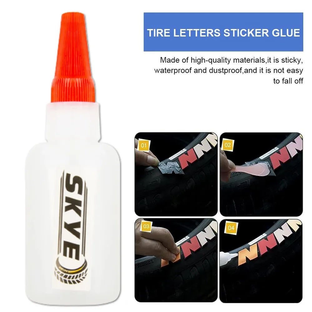 Car Tire Supplies 40ml Tire 3d Letter Stickers Special Glue Sticky