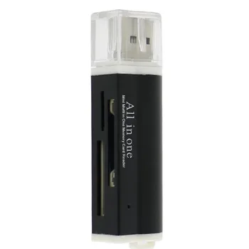 

All In One Card Reader USB 2.0 SD Card Reader Adapter Multifunction Memory Card Reader for MICRO-SD SD TF SDHC Adapter Converter