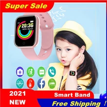 

Connected Watch Child Message Reminder Smart Sport Digital Bracelet Activity Running Tracker Heart Rate Kids Watch Y68