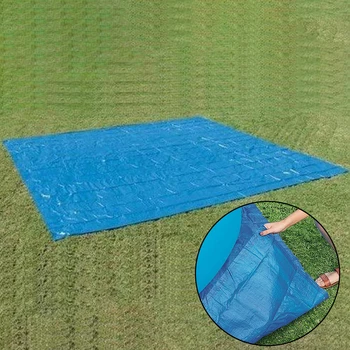 

11 FT Square Mat Swimming Pool Floor Protector Ground Cloth Outdoor Lawn Cover