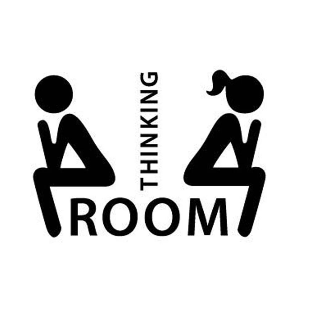Съемный Thinking Room Тол & Туалет декоративные наклейки милый Фея двери туалета ванной