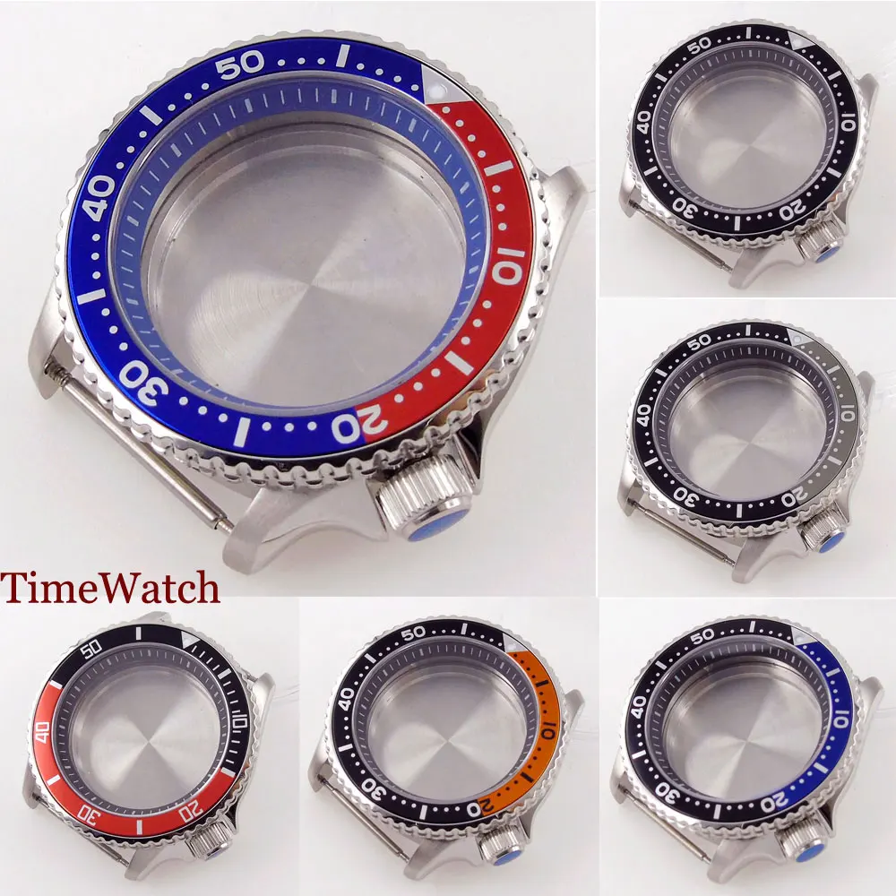 

41mm Diver Watch Case Spare Parts Fit For NH35 NH36 Movement Aluminum Bezel Insert Sapphire Glass 200M Waterproof 120 Clicks