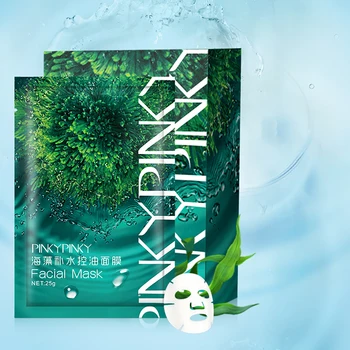 

10pc Hot Sell seaweed oil control mask shrink pores, plant essence tropical seawater nutrients skincare mask for face beauty