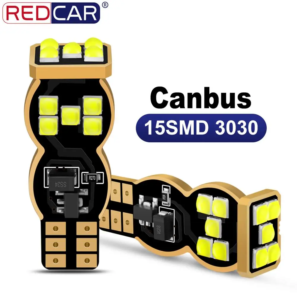 2Pcs W16W T15 Led Bulb Canbus Error Free 3030 Chips 921 Car Backup Reverse Light Brake Lamp Stop Turn Signal 12V Auto | Автомобили и