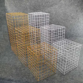 

New Style Wedding Props Iron Art Grid Road Lead Wedding Props Stage Hallway Geometry Box Road Lead Decoration Mesh