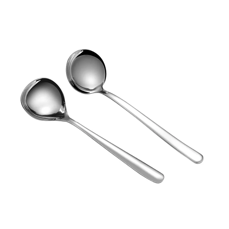 

2pcs/set 304 Stainless Steel Drink Spoon Steel Ramen Spoon High Quality 304 Stainless Steel Creative Long Handle Soup Spoon