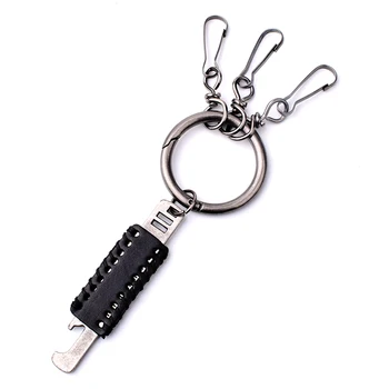 

Real Leather Compact Key Holder Keychains Strap Compact Key Organizer Covers Housekeeper Case Bag