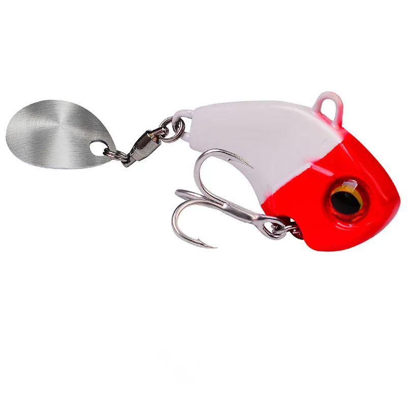 1PCS Lifelike Mini Swimming Hard Bait 6g15g28g Metal Rotating Vibration VIB Sequin Submerged Wobbler Winter Fishing Gear