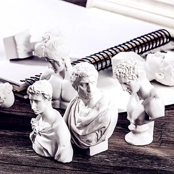 

10Pcs/set Ares Agrippa Sculpture Giuliano de' Medici Marcus Junius Brutus Statues Resin Plaster Art&Craft Home Decorations L2713