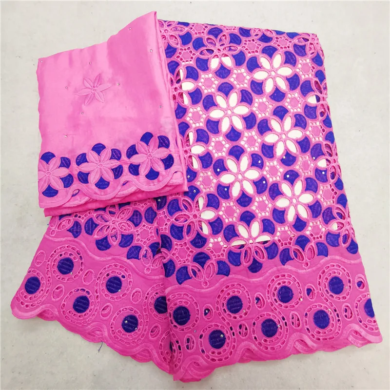 

7 yard Swiss lace fabric 2019 latest heavy beaded embroidery African cotton fabrics Swiss voile lace popular Dubai style HL0801