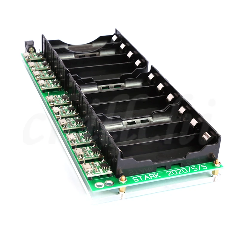 

Upgraded version of 10 18650 lithium battery charger module fast charge YP4056 charging chip usb multi-interface 50W power