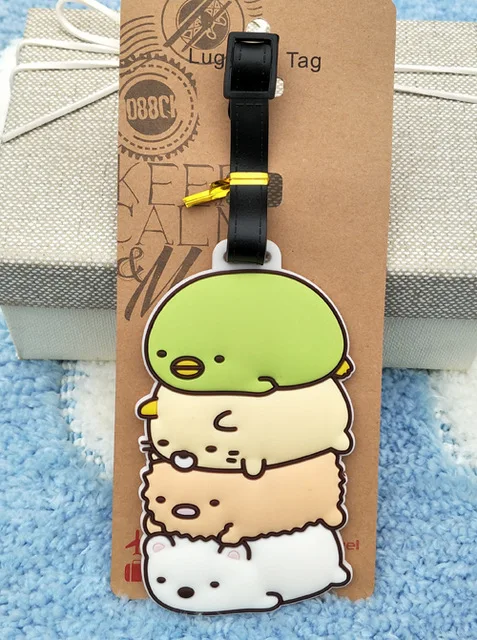 see chart IVYYE Sumikko gurashi ролевые аниме аксессуары для путешествий багажная бирка на чемодан ID адрес портативные бирки багажные этикетки подарок новинка - Цвет: see chart