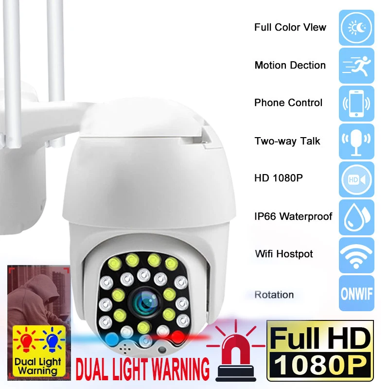 1080P облако Wifi PTZ камера водонепроницаемый 2MP полный цвет автоматическое отслеживание CCTV безопасности IP камера 4X цифровой зум скорость купольная камера IP