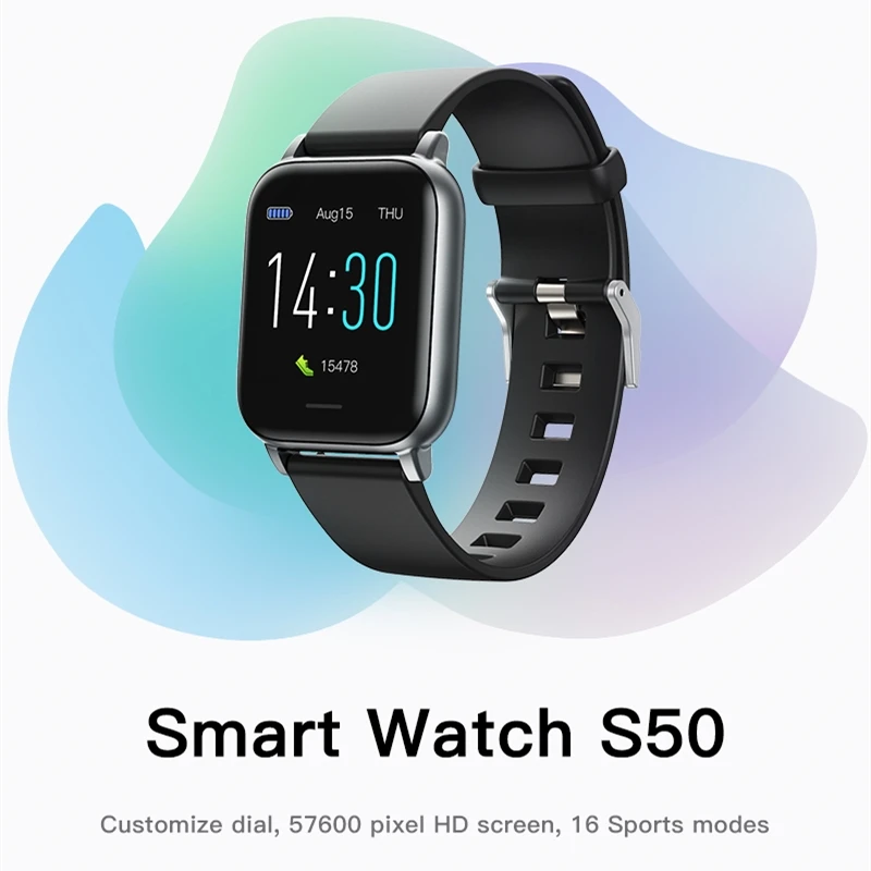 New S50 Sports Smartwatch Heart Rate Healthy Blood Pressure Thermometer Step Waterproof IP68 Smart Watch For Men And Women