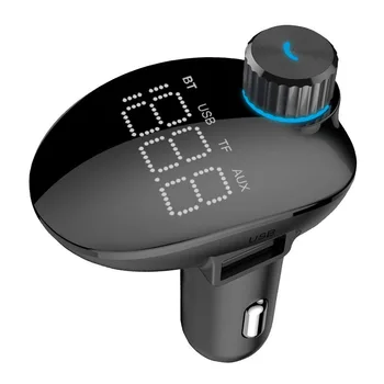 

Bluetooth FM Transmitter Music Player TF/SD Card USB Flash Drive With Hand-Free Calling Car Dual USB Fast Charging Power Adapter