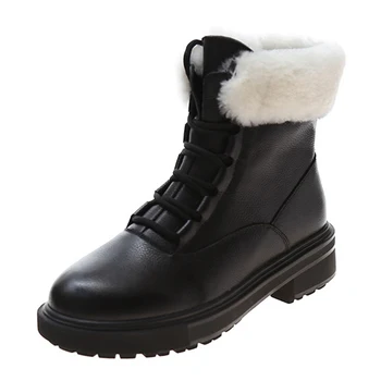 

Genuine Leather Boots Women Winter Shoes Woman Booties Ankle Boots for Women's Shoes 2020 Platform Boot Female Warm Ladies Shoe