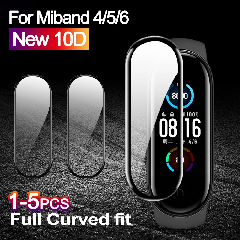 Защитная пленка 10D для Xiaomi mi band 4 5 6 защитная экрана Mi чехол Miband ремешок часов
