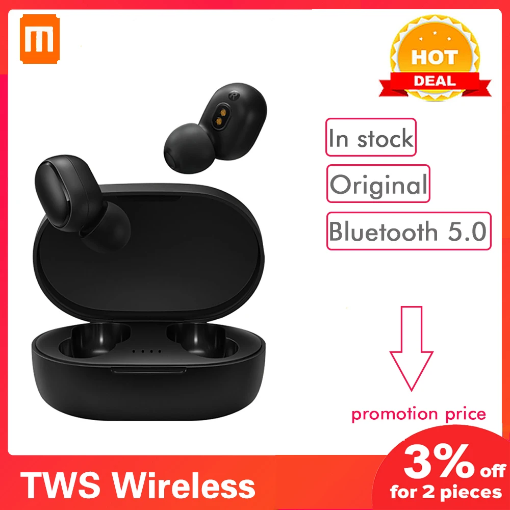 Оригинальные A6S TWS Bluetooth наушники стерео бас беспроводная гарнитура с шумоподавлением с микрофоном свободные наушники для Xiaomi Redmi