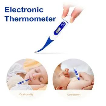 

Waterproof Digital Baby Electronic Thermometer Digital LCD Display Thermometer With Beeper And Memory Function For Kids Body