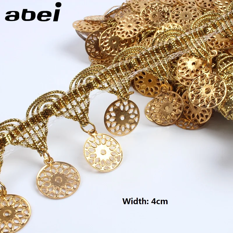 Ruban à Paillettes Et Franges,1-2Yards,10-18cm,garniture En Dentelle Pour Couture,robe De Mariée