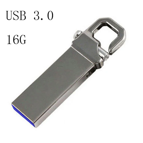 USB 3,0 2 ТБ флеш-накопители памяти металлические флеш-накопители ручка 32G/16G диск U диск серебристо-желтый черный Удобная карта памяти - Цвет: Black 16G