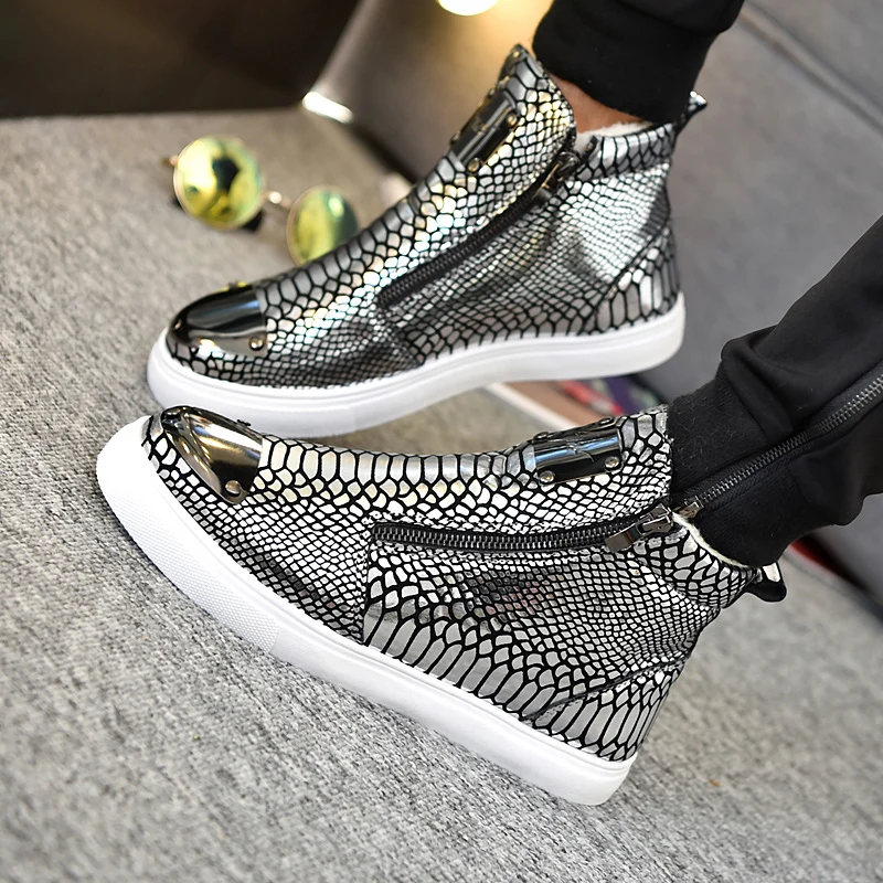 Зимняя мужская повседневная обувь с высоким берцем; chaussure homme; Плюшевые кроссовки; шикарные ботинки мужские Tenis Krasovki; Прямая поставка; обувь на молнии