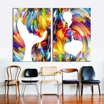 

DDHH Colorful Abstract Posters And Prints Wall Art Canvas Oil Painting Wall Pictures For Living Room Home Decoration No Frame