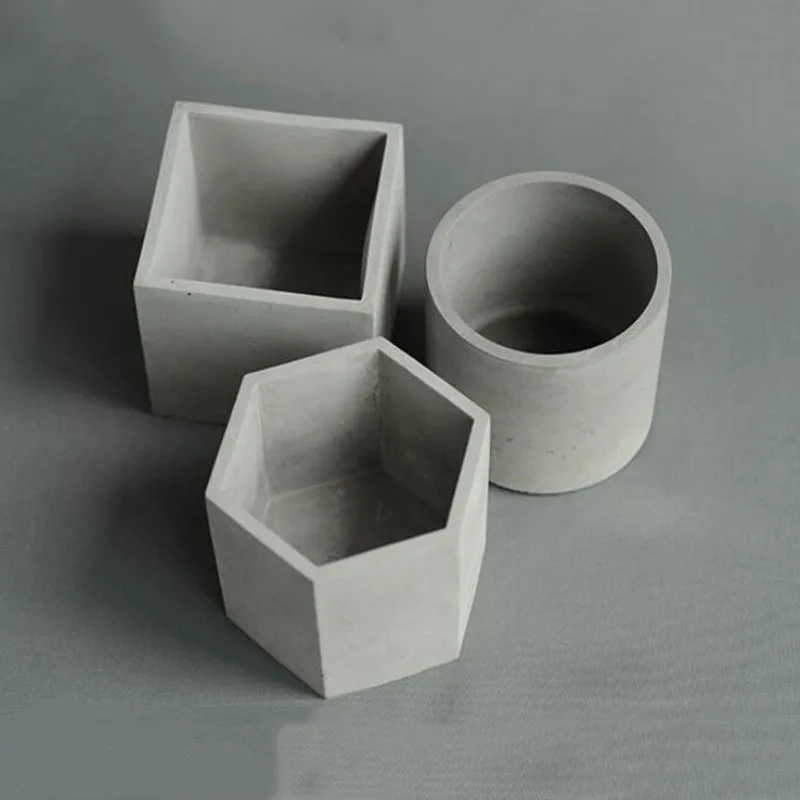 Round Square Pen Holder Plaster Container Silicone Mold