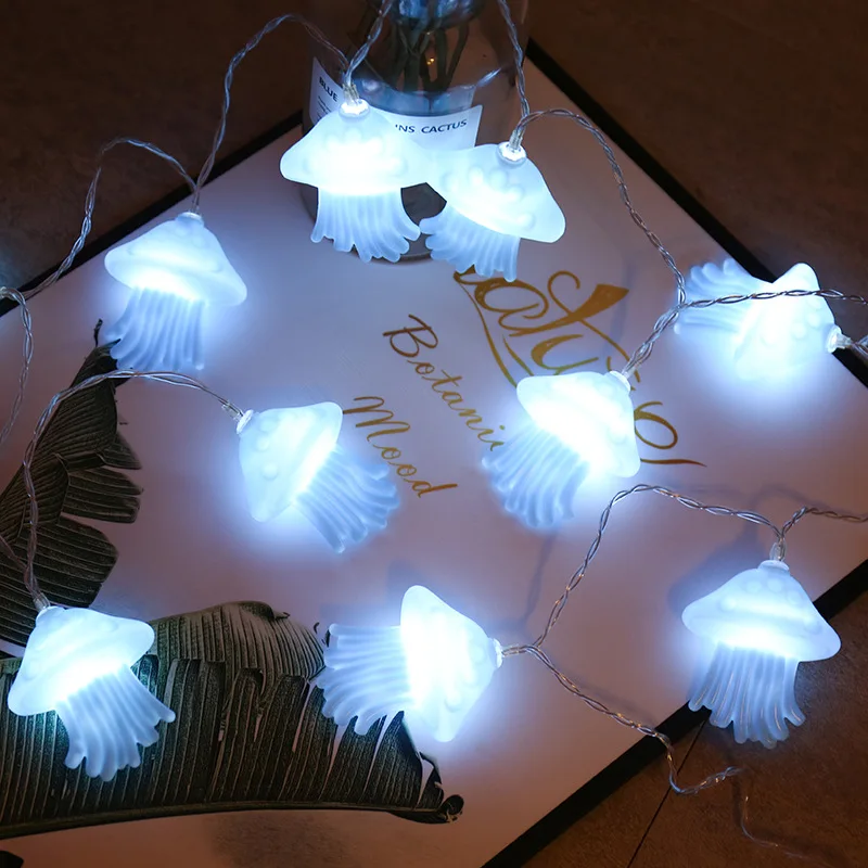 Морская жизнь дельфины и медузы батарея гирлянды 3M Guirlande Led Noel украшение для рождественской гирлянды на окно