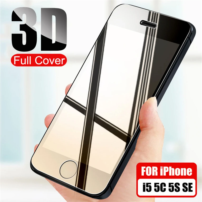 3D взрывозащищенное Закаленное стекло для iphone 5 5C 5S SE Защитная пленка для экрана для Apple iphone 4 4s полное покрытие Стекло протектор