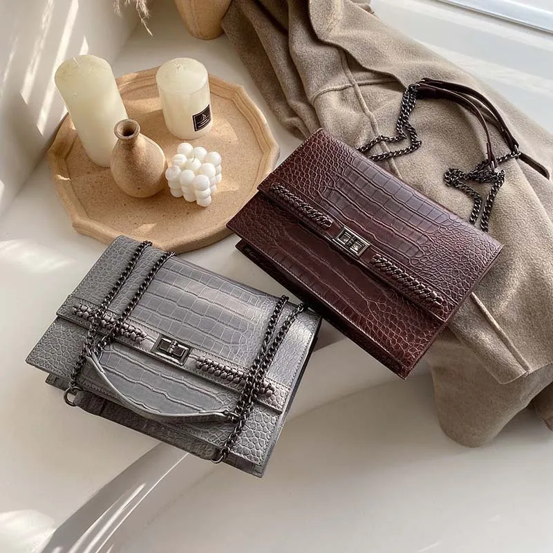 Bolsa Mujer, сумки для женщин, роскошные сумки, женские сумки, дизайнерские, крокодиловый узор, кожа, сумка через плечо, сумка-мессенджер