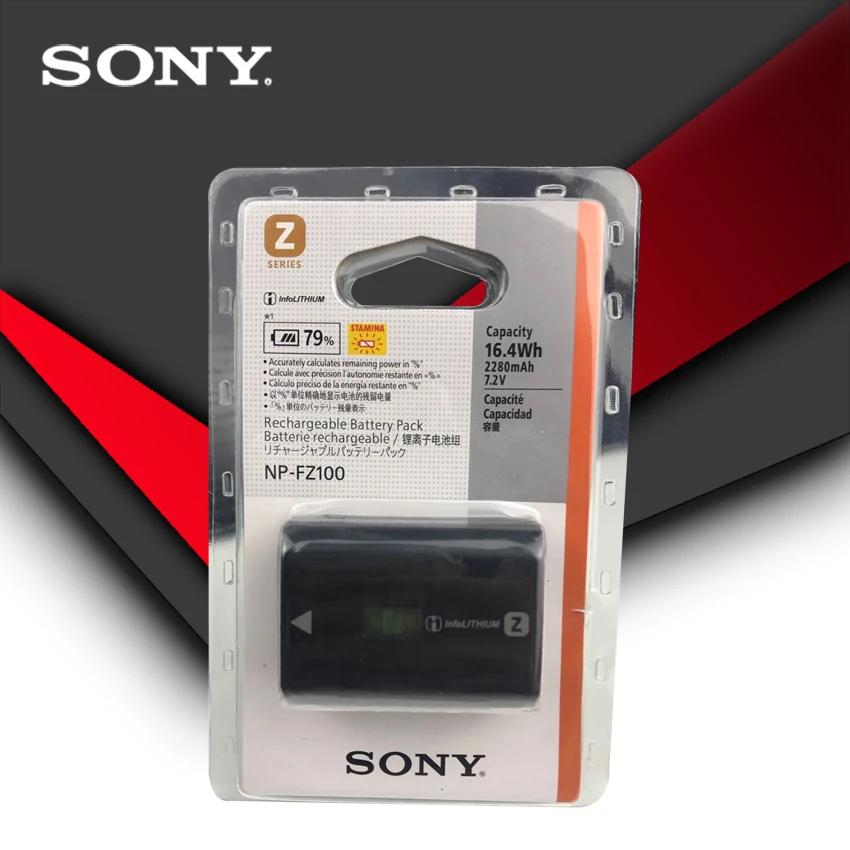 Оригинальный аккумулятор NP-FZ100 Sony NP FZ100 батарея для камеры A9 / A7R III A7 ILCE-9 ILCE9 ILCE-7RM3