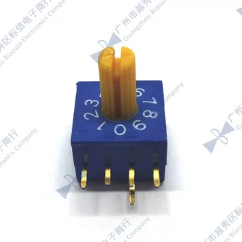 

0-9 rotary coding switch 10-bit PCB 1248C positive code 4:1 handle 7mm vertical