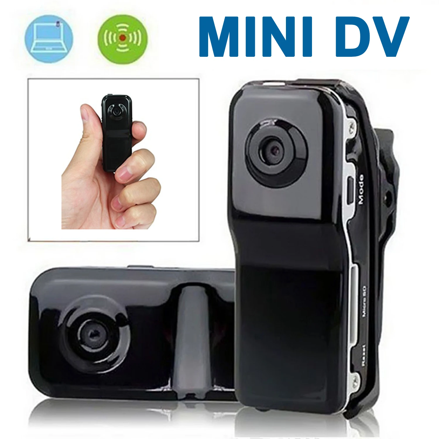

MD80 Mini Camera HD Motion Detection Car DV DVR Video Recorder Security Camcorders One-Click Recording