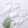 5 Pairs/lot 1 to 12 Years Summer Solid White Cotton Socks For Children Socks Spring No-show Low Cut Socks Boys Girls Boat Socks 6