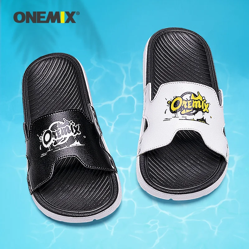 ONEMIX Flip Flop Women Summer Flats Slippers Couple Cartoon Beach Wading Shoes Sandals Men Anti Slippery Indoor House Shoes summer sandals sandals slippers flip flops