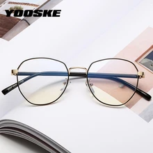 YOOSKE анти-синий светильник, компьютерные очки, мужские прозрачные оправы для очков для женщин, ретро оптическая оправа