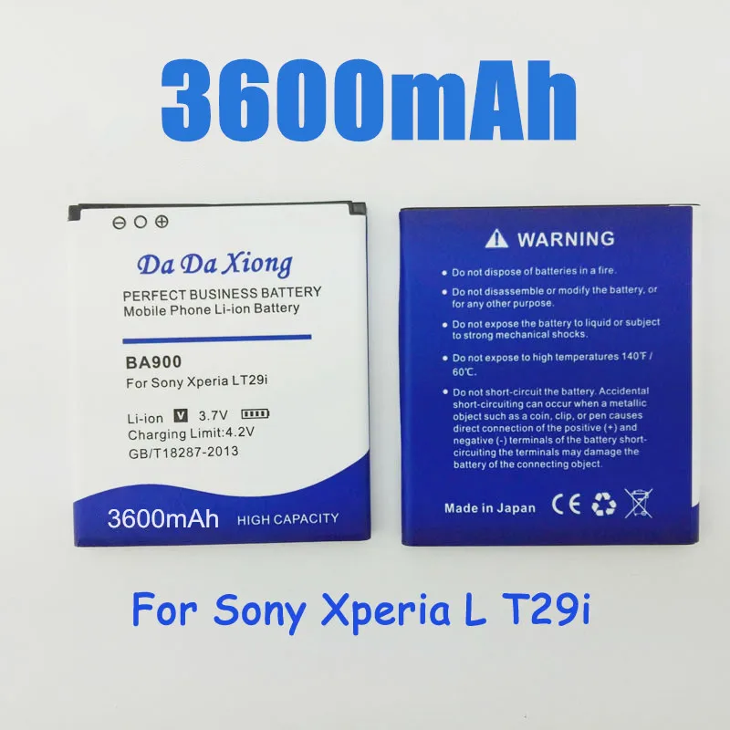 Литий-ионный аккумулятор BA900 3600 мА · ч для Sony Ericsson TX LT29i / J ST26i L S36h C2104 C2105 | Мобильные