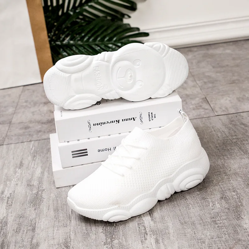 

Autumn New Style Sports Casual bear xie Trend Versitile Fashion Breathable Fly Woven Socks Sneakers