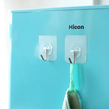 

3Pcs Transparent Strong Suction Hook Cup Sucker Hanger Key Holder Storage Hangerss Home Kitchen Dropshipping LDNX035119