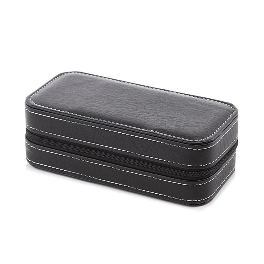 Portable PU Leather 2/4/8 Slot Watch Box Display Case Storage Watch Organizer Holder Zipper Exquisite and Durable To Lover D30