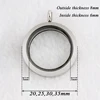 Wholesale Waterproof Floating Lockets 316l Stainless Steel Round Glass Locket Pendant 20mm 25mm 30mm 35mm 4