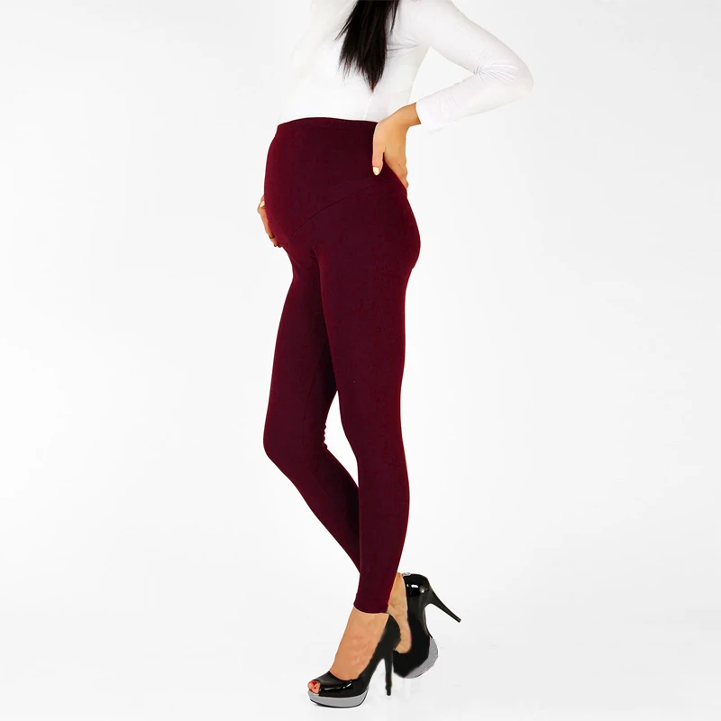 Calças legging ajustável para mulheres grávidas, comprimento total, roupa amamentadora, gravidez quente, tamanho grande