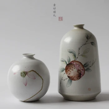 

Jingdezhen hand-painted ceramic vase tabletop flower hydroponics creative handmade vase